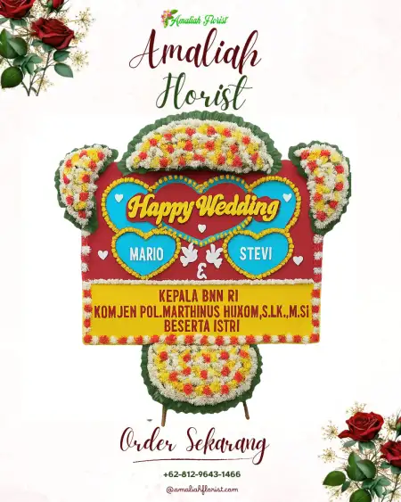 Papan Bunga Pernikahan Sidodamai